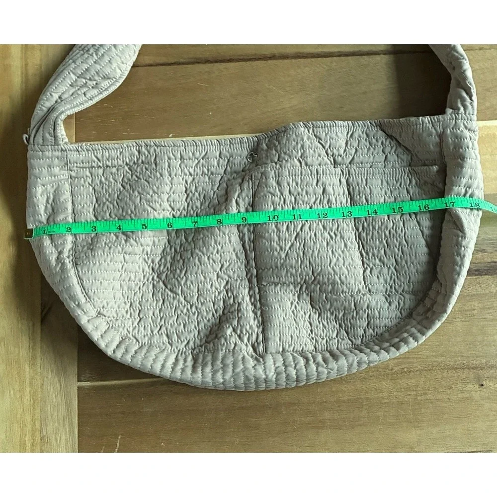 Hipidog Quilted Pet Carrier Sling Bag Taupe Small Dog Cat Padded Shoulder NEW